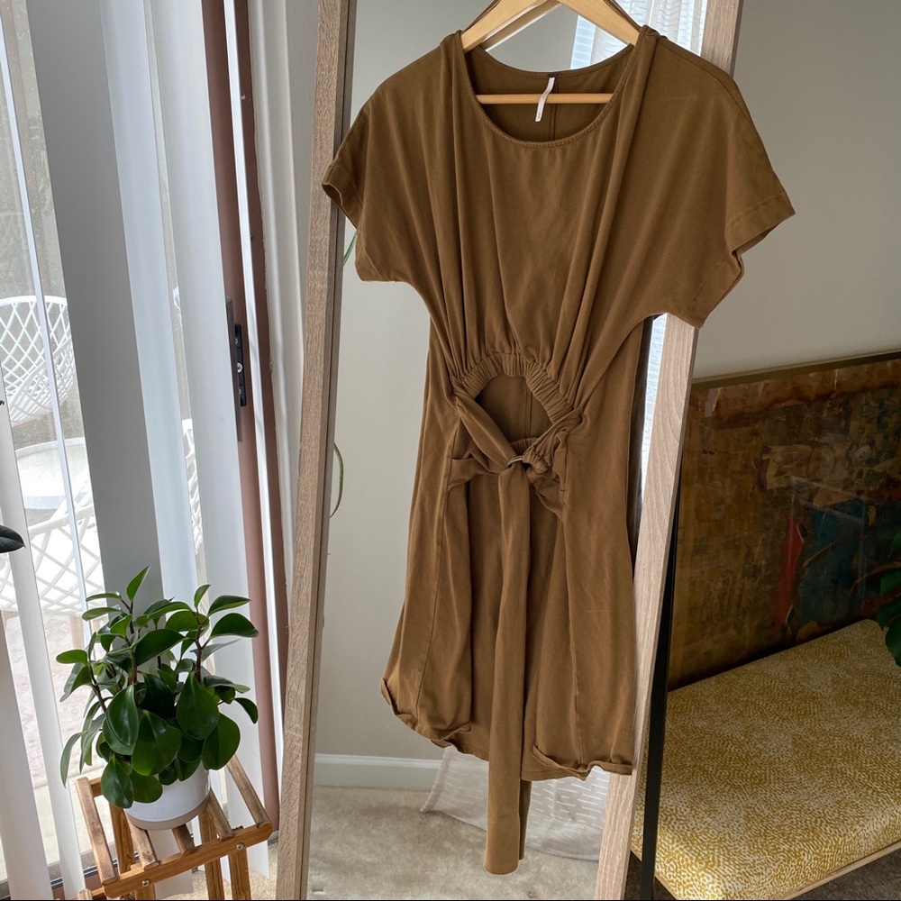 Free people t shirt dress with cut out